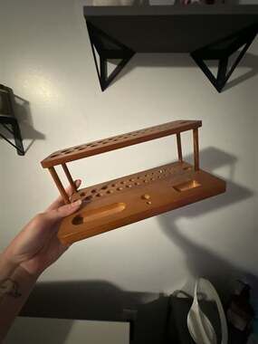 Loops & Threads Wooden Crochet Hook and Needle Stand Organizer
